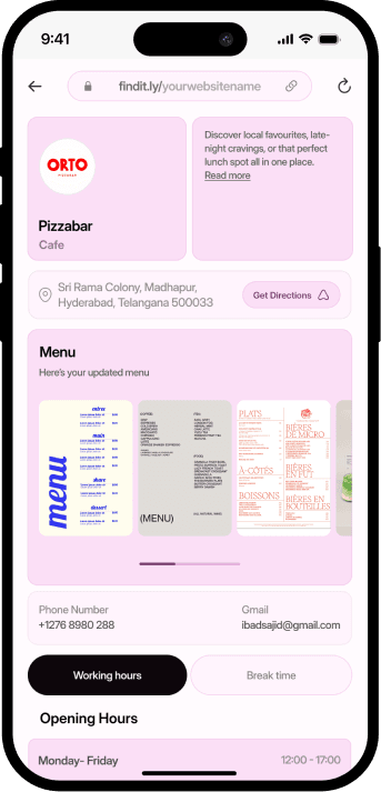 FinditX Template Preview