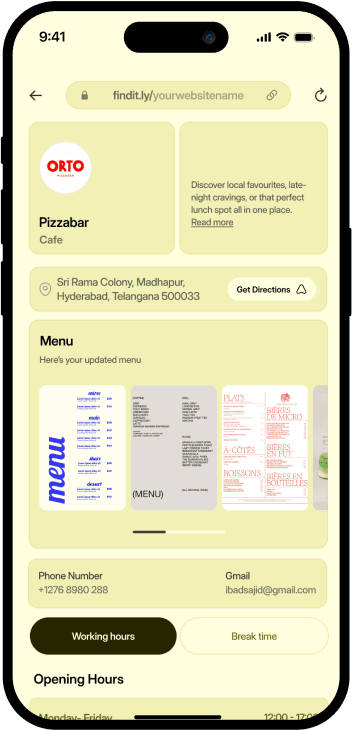 FinditX Template Preview